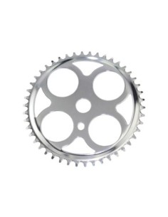 Steel Chainring W/4 Circles 1/2 X 1/8 46t Chrome.